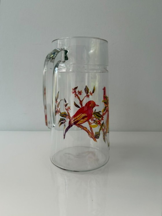 Vintage glass pitcher with bird motif 1.2L – Glass & Decanter (photo 8 of 9)