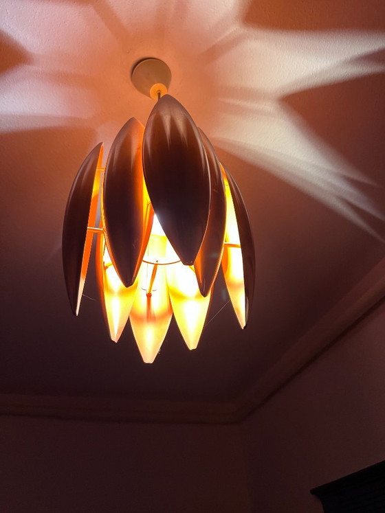 Classico del design originale Jo Hammerborg 'Kastor' (1969) – Fog & Mørup, Lampade a sospensione, Rame, Ottone (photo 4 of 7)