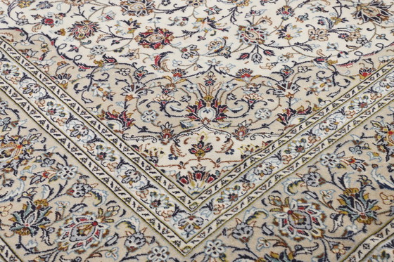 Image 1 of Origineel Perzisch tapijt Keshan, Kashan Beige 398 x 295 cm In topconditie Klassiek