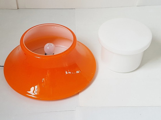 Image 1 of IMPORTANTE LAMPE DE SOL OU A POSER 1970 EN VERRE VINTAGE SPACE AGE POP 70'S 