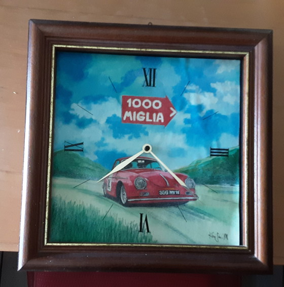 Image 1 of Wandklok 1000 Miglia, originele tekening door K. Gaedicke