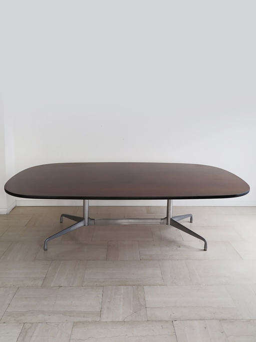 Tavolo grande in legno e alluminio di Charles & Ray Eames per Herman Miller, anni '60