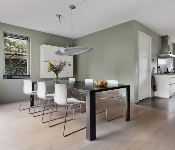 Image 1 of Zeus large steel design dining table like new!
