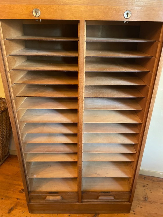 Image 1 of Rolluikkast Archiefkast Muziekkast Vintage Frans