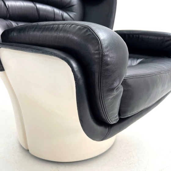 Image 1 of Black & White Elda Lounge Chair by Joe Colombo for Comfort, 1960s