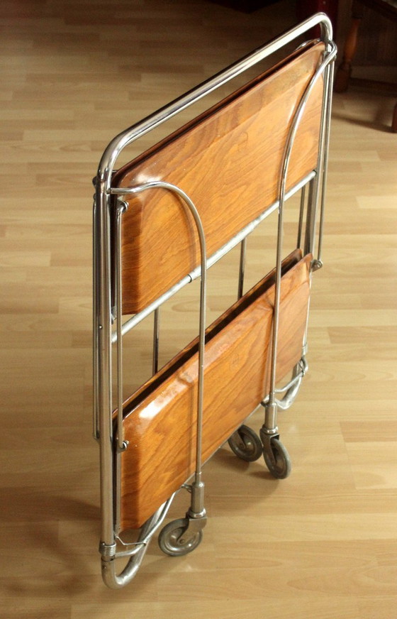 Image 1 of Gerinol Design Dinett Chariot de service - Chariot de bar - Chariot à thé - pliable - Vintage