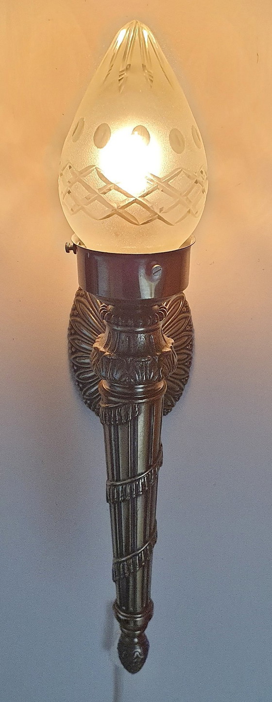 Image 1 of 2 lampade da parete / torce in stile Art Déco Impero