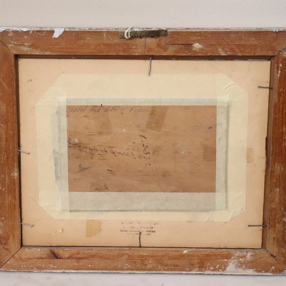 Image 1 of Gulf of Naples with Fishermen Signed R. Leone, Oil Painting on Board, Italy Early 20th Century