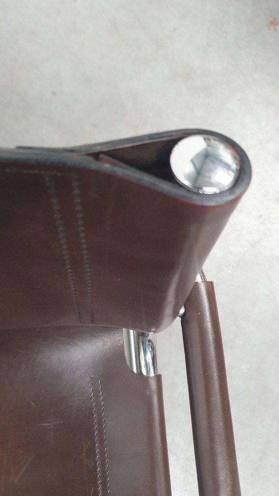 Image 1 of Mart Stam S34/B vintage stoel fasem Italië 70s tuigleer