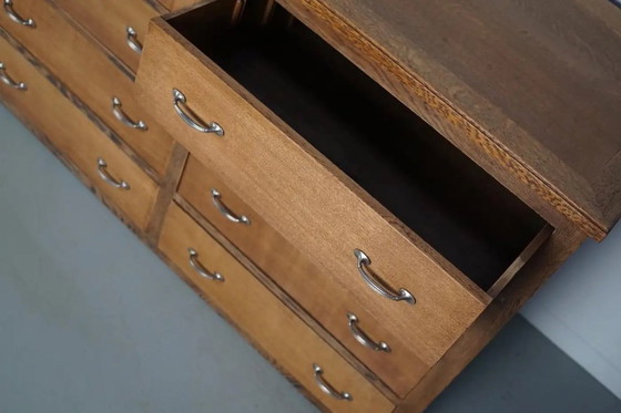 Image 1 of Mobile da negozio/isola da cucina in rovere francese antico, anni '30