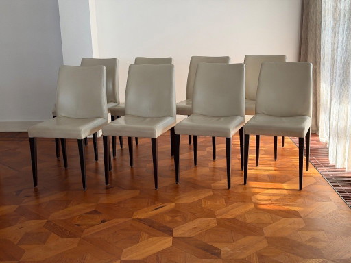8 Poltrona Frau Liz Dining chairs - off-white Leather