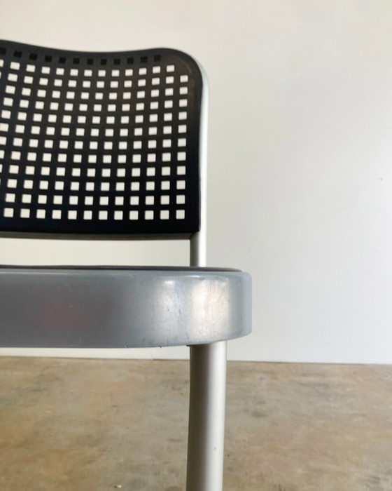6x De Padova design chairs by Vico Magistretti, Dining chairs, Metal, Plastic, Grey, Modern (photo 10 of 15)