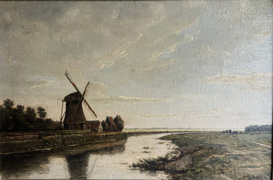 Image 1 of Aris Knikker (1887–1962) - Mill Landscape