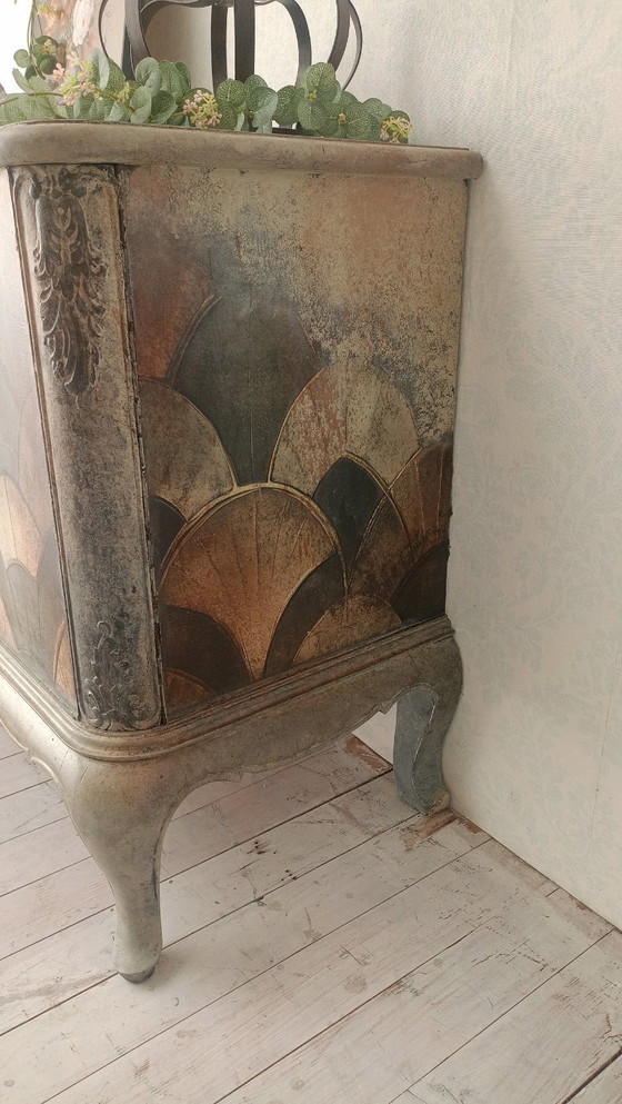 Image 1 of Antique wooden cabinet grunge upcycled
