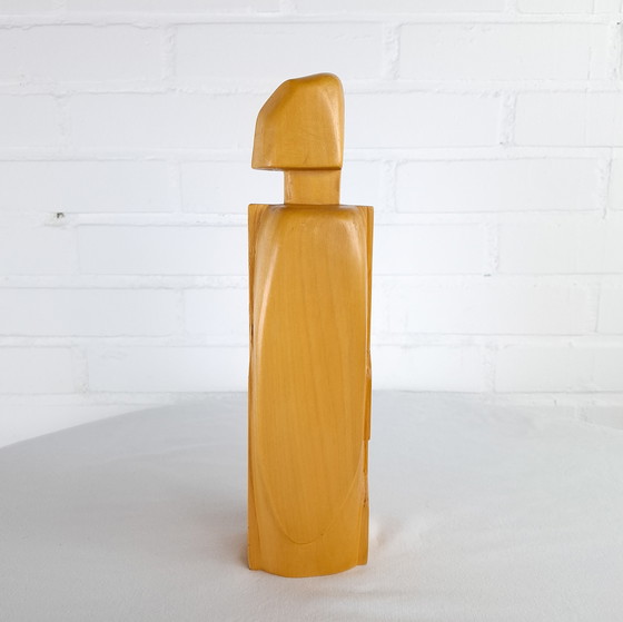 Image 1 of sculpture abstraite vintage en bois