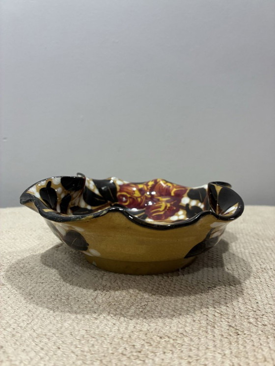 Ciotola in ceramica Art Déco Bartolomeo Rossi per C.A.S. Savona, Ciotole, Nero, Art Deco (foto 4 di 8)