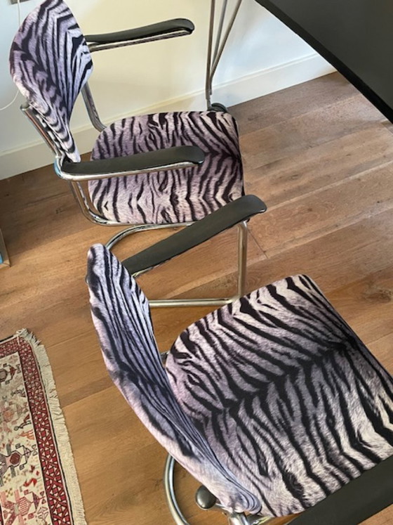 Image 1 of 4 vintage De Wit brothers tubular frame chairs