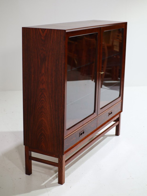 Vitrinekast Brouer Palissander Deens Vintage 1960s – Brouer Møbelfabrik, Vitrinekasten, Glass, Wood (photo 5 of 15)