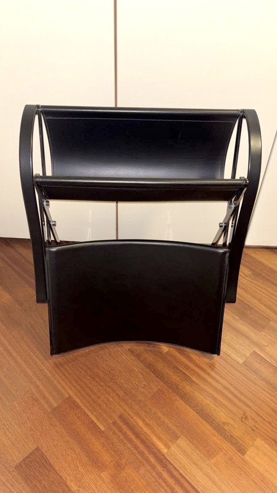 Poltroncina Flexform Lauren – Antonio Citterio – Pelle Nera – Sedie pieghevoli, Leather, Metal (photo 3 of 5)