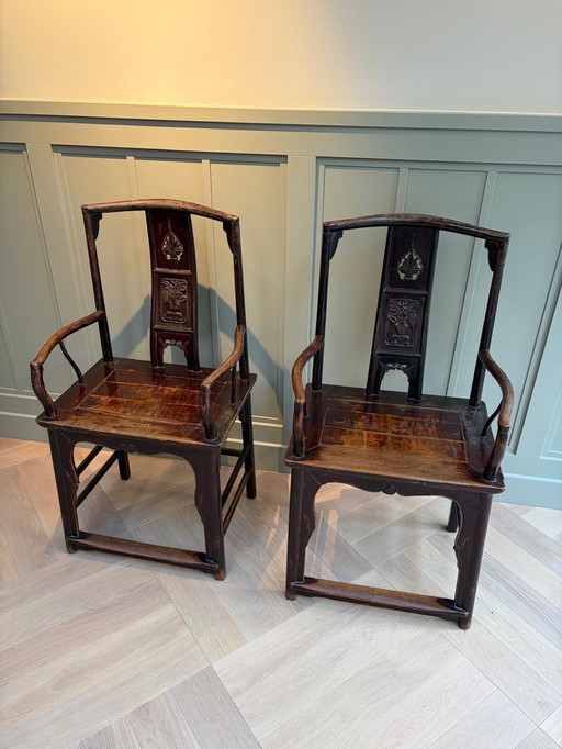 Sedie antiche cinesi della dinastia Qing Jiaqing