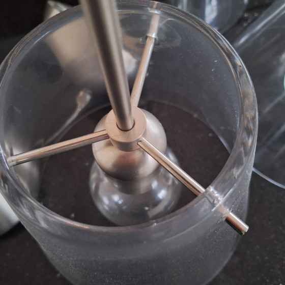 Image 1 of Lámpara colgante de cristal Steinhauer con sistema de suspensión de acero inoxidable