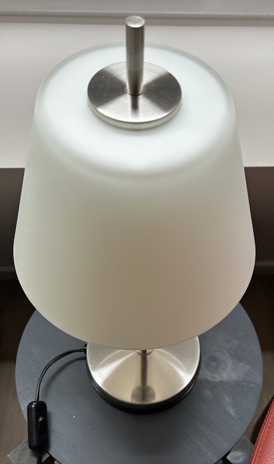 Image 1 of Scandinavian Design Chrome Dimmable Frosted Glass Table Lamp