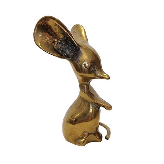 Image 1 of Vintage messing muis beeld