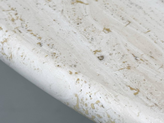 Image 1 of Mesa redonda de travertino, Italia, años 70