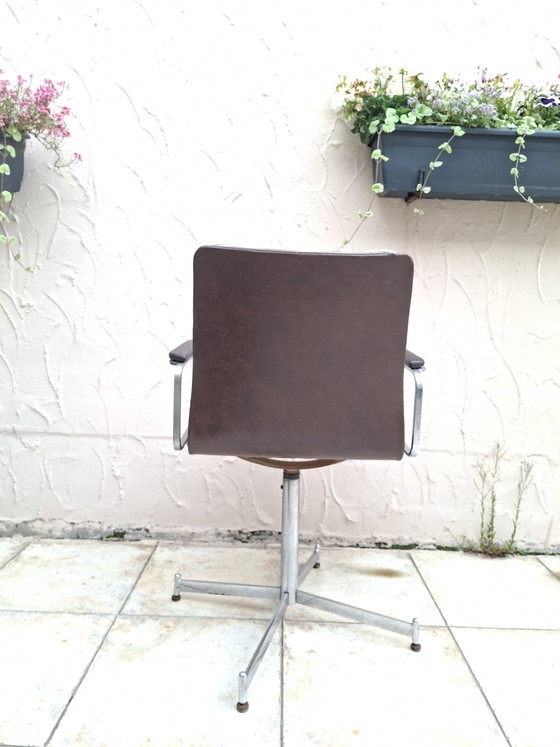 Image 1 of Vintage chrome office chair