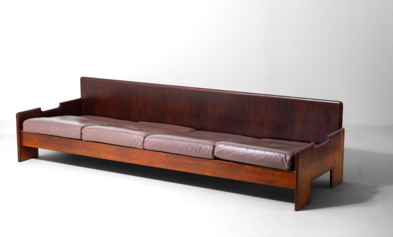 Ampio Divano Loft Minimalista, Italia anni '70 – Divani 3 posti, Wood, Leather (photo 10 of 19)