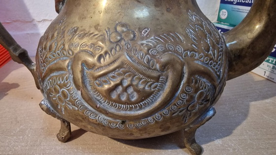 Image 1 of vintage koperen marokkaanse theepot 