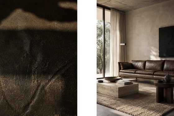 Image 1 of Divano Cromwell in pelle stile Mid-Century Modern, disegnato da Arne Norell negli anni '60.