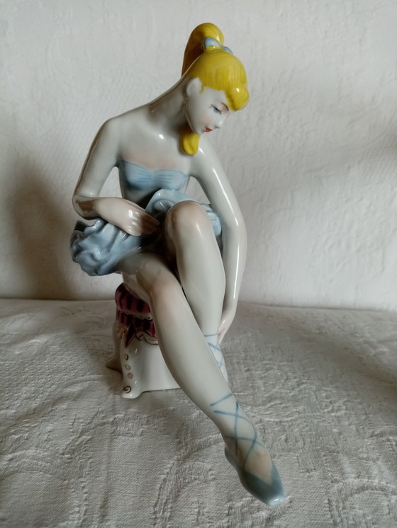Image 1 of Oekraïens porseleinen ballerina figuur Yelena Yelochka jaren 60