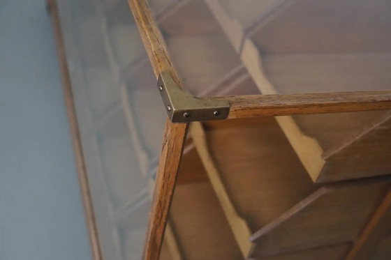 Image 1 of Meuble de mercerie/comptoir de magasin ancien en chêne britannique, années 1920/30