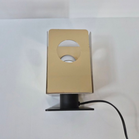 Image 1 of Vintage tafellamp uit de jaren 60 van verguld metaal, jaren 60 Space Age, jaren 60