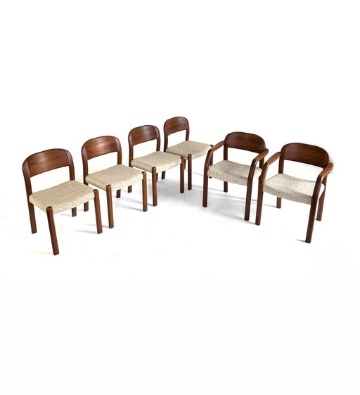 6x Chaise de salle à manger vintage, EMC Møbler '80