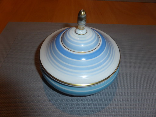 Beautiful Koenigszelt lidded tin/confectionery tin!1930s/1940s