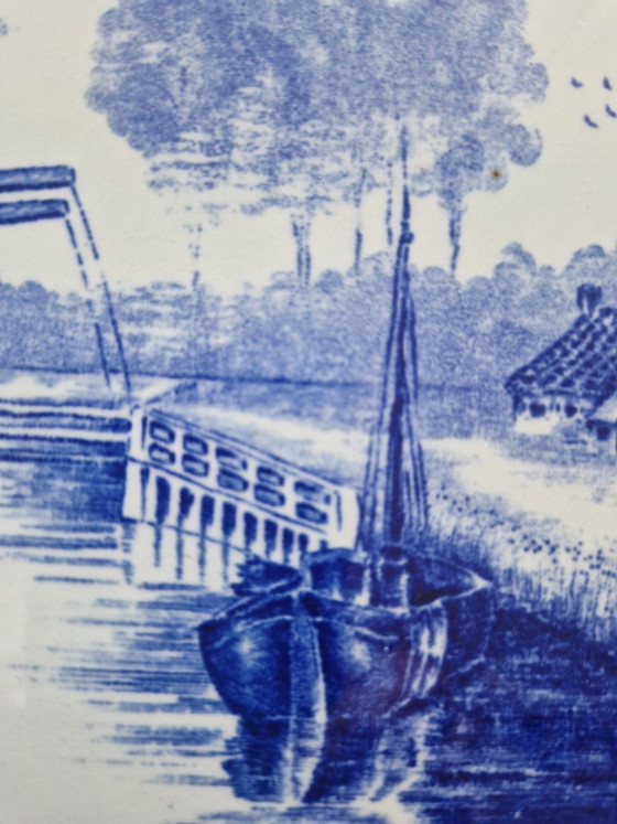 Image 1 of Wall plate.Delfts.Boch Freres.Landscape.
