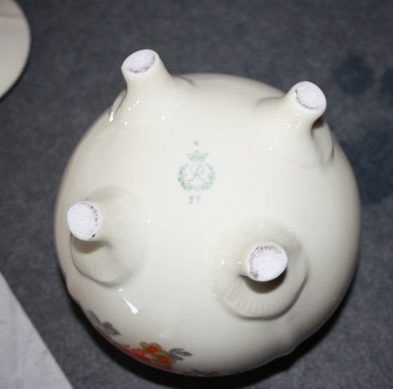 Image 1 of Vintage Ancienne VEB Reichenbach Porcelaine Bonbonnière Boîte à couvercle - RDA