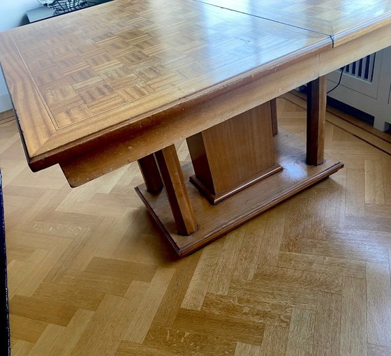 Image 1 of Vintage Mahogany Table with Inlaid Top