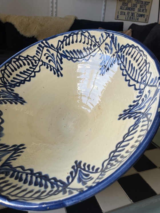 Image 1 of Grote keramische schaal Lebrillo Oud uit Nijar Almeria
