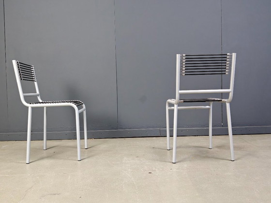 Image 1 of Set of 6 Sandow dining chairs by rene Herbst, 1980s 