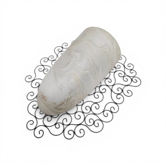 Applique in ferro battuto con vetro ambrato satinato / cornice in metallo – Glass (photo 13 of 18)