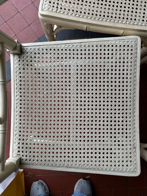 4 x Faux bamboo chairs