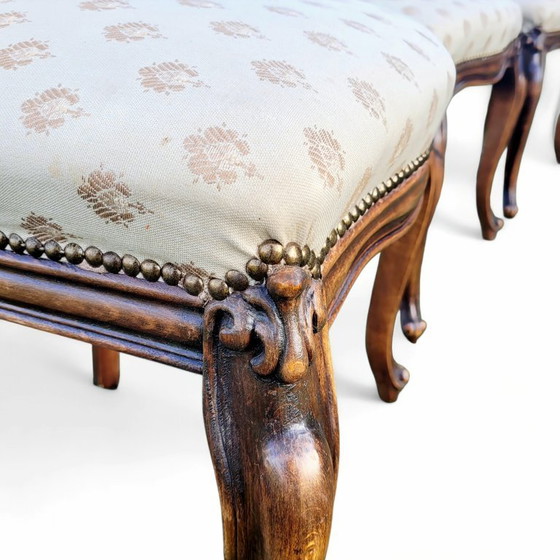 Image 1 of Elegante Franse eetkamerset- Eetkamertafel met 4 stoelen - klassieke Louis XVI stijl