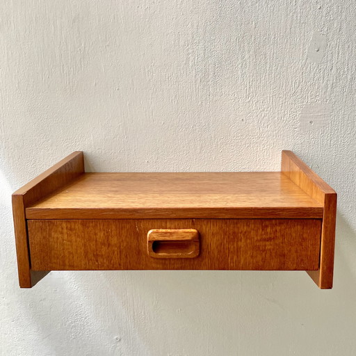 Nachtkastje entre meubel teak fineer plankje met la 