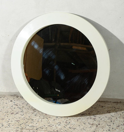 Miroir Rond en Plastique des Années 70