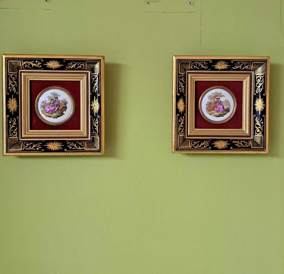 Vintage Limoges Painting, Art, Gold, Porcelain, Black (photo 2 of 9)