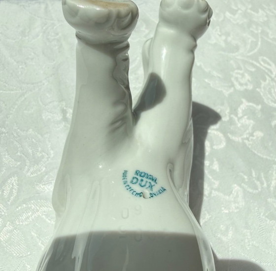 Royal Dux Elephant Figurine White Porcelain Vintage Czech Design – Decorative Objects (photo 6 of 9)