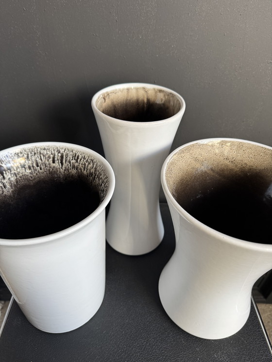 Image 1 of Diaboloförmige Keramikvasen aus Westdeutschland, 1960er Jahre